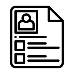 a set of icons containing a summary of identity, work, and other tasks