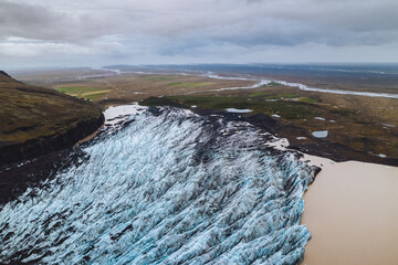 Glacier in Iceland-view from a drone