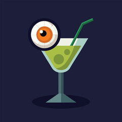 martini glass with olives