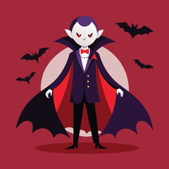 vampire with a red heart