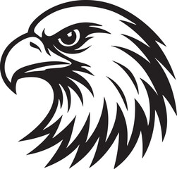 Majestic Eagle Head A Powerful Black and White Illustration