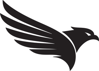 Majestic Eagle Wings A Powerful Black and White Vector Illustration