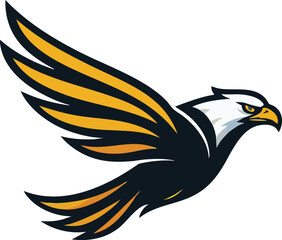 Majestic Bald Eagle in Flight A Powerful Vector Illustration