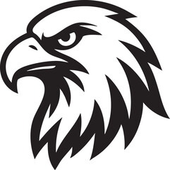 Majestic Eagle Head A Powerful Black and White Illustration