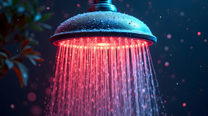 A showerhead raining colorful stardust