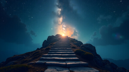 A staircase rising into the stars