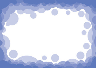 Blue frame with bubbles