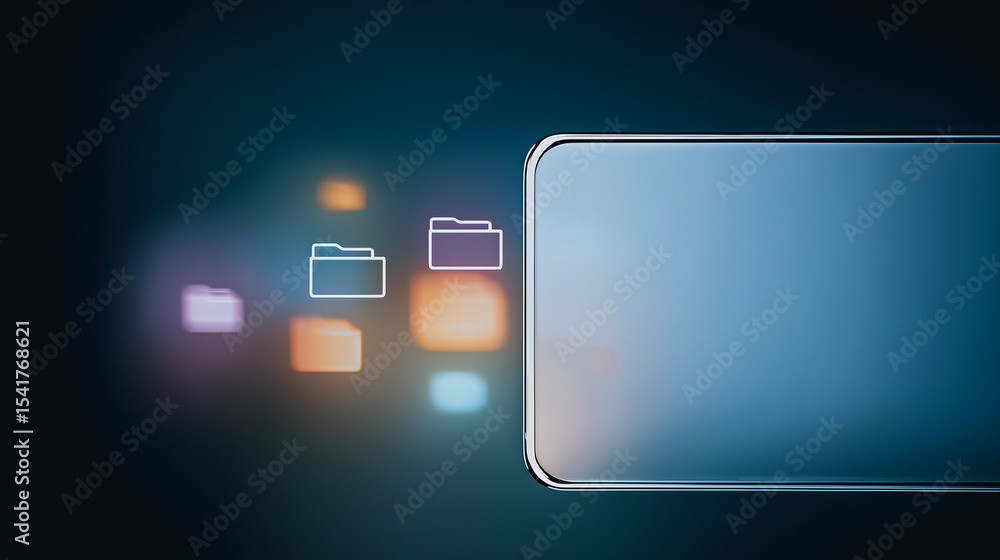 Aufkleber data transmission concept: the image is a visually appealing concept of data transfer, file manageme