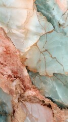 Crystalline Beauty: Agate Minerals with Abstract Texture and Earthy Colors