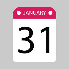 An Illustration of the Last Day of January Month	