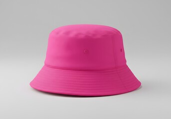 Fototapeta premium Pink Bucket Hat Mockup - Fashion Accessory Design Template