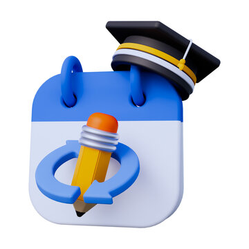 School Schedule Re-arrangement and Planner Update 3D Icon