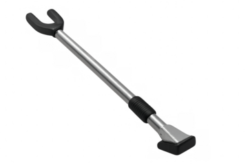 Steering wheel lock anti-theft device on transparent background