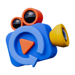 Video Recording and Editing Tools 3D Icon