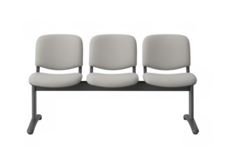 Waiting room chairs isolated on transparent background