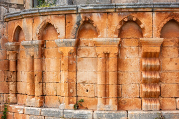 Small Romanesque Apse Details of San Pedro Church. Burgos, Castile and Leon, Spain