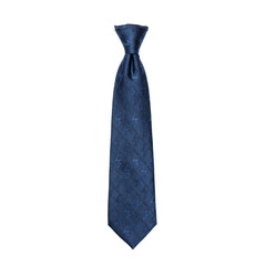 Navy blue tie with a pattern of lightning bolts, formal wear accessory