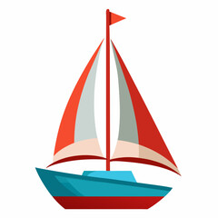 sailing ship isolated on white