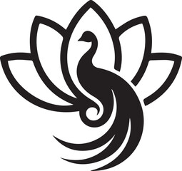 lotus, flower, bloom, petal, nature, silhouette, water, aquatic, sacred, plant, beauty, peace, buddhism, yoga, zen, meditation, tranquility, purity, floral, serenity, outline, botanical, elegant, calm