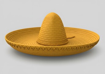 Sombrero Hat: Authentic Mexican Straw Hat 3D Render