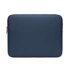Fototapeta premium Sleek dark blue laptop sleeve with zipper closure