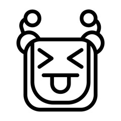 A collection of icons containing happy, sad, funny, laughing facial expressions in the form of robotic emoji icons