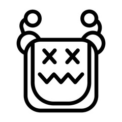 A collection of icons containing happy, sad, funny, laughing facial expressions in the form of robotic emoji icons