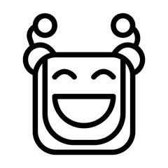A collection of icons containing happy, sad, funny, laughing facial expressions in the form of robotic emoji icons