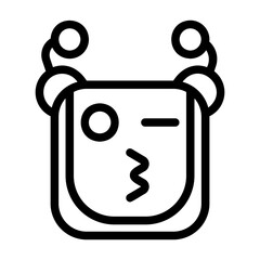 A collection of icons containing happy, sad, funny, laughing facial expressions in the form of robotic emoji icons