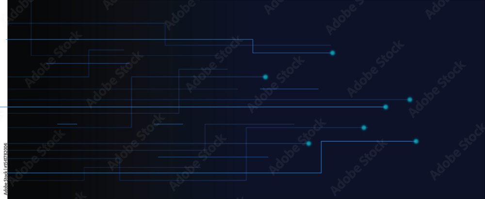 Poster abstract technology background with blue lines for digital network and communication design