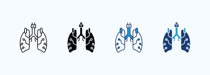 Artificial Organs icon set multiple style collection