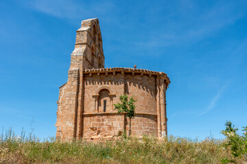 Romanesque Hermitage of San Fagún in Los Barrios de Bureba, Burgos, Castile and Leon, Spain