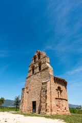 Romanesque Hermitage of San Fagún in Los Barrios de Bureba, Burgos, Castile and Leon, Spain