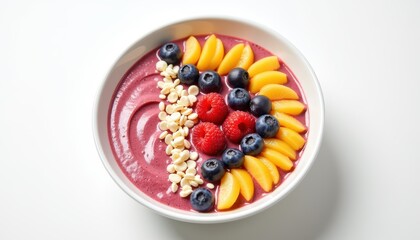 Colorful Smoothie Bowl with Fresh Fruits and Nuts Perfect for a Healthy Breakfast