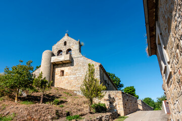 Historic Stone Church in Quintanilla de las Torres, Palencia, Castile and León, Spain