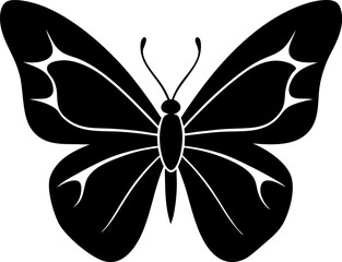 butterfly vector illustration Butterfly Silhouette Vector Set – Simple Black Butterfly Icons for Design and Print

