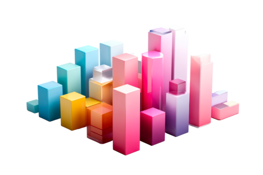 Geometric shapes on transparent background create patterns