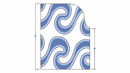 Obraz premium Stylish blue wave pattern design with smooth curves and flowing lines