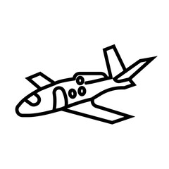 Private Jet Icon Design