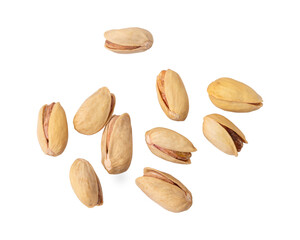 Pistachio nuts isolated on transparent background