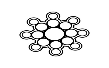 Modern Minimalist Circle Icon Set – Abstract Round Logo Elements, Editable Vector Design, Geometric Art, SVG Line Graphic Symbols