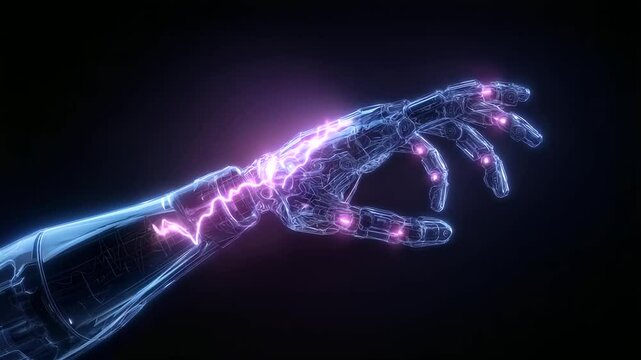 A cutting-edge prosthetic arm seamlessly operated through brainwave signals and thought commands.