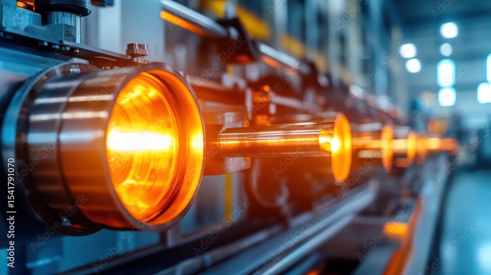 Aufkleber this dynamic image showcases industrial machinery with glowing elements, reflecting the power and ef