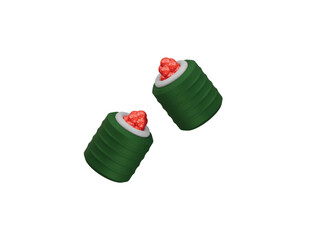 caviar sushi icon 3d illustration render