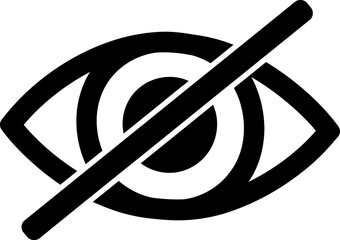 Hidden Eye Slash Icon - Invisible Privacy Symbol

