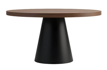 Modern wood cone table features an elegant design, delightful addition to any space