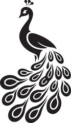 peacock, bird silhouette, elegant bird, feathered bird, exotic bird, majestic peacock, peacock tail, royal bird, plume, bird icon, beautiful feathers, 