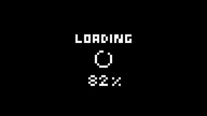 1 Bit Pixel Art Loading Scene Background Animation - Powered by Adobe