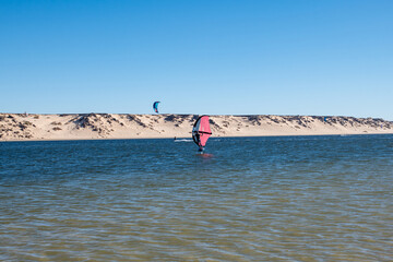 The famous Dakhla lagoon is renowned for its water sports.