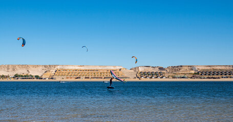 The famous Dakhla lagoon is renowned for its water sports.